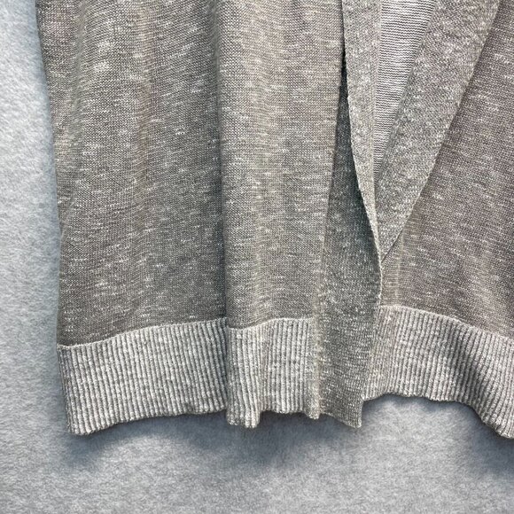 Eileen Fisher Linen Blend Cardigan Womens Small‎ Gray Oversized Sleeveless Light - Picture 5 of 13